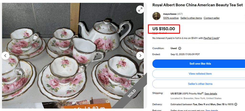 Royal Albert American Beauty Tea Set