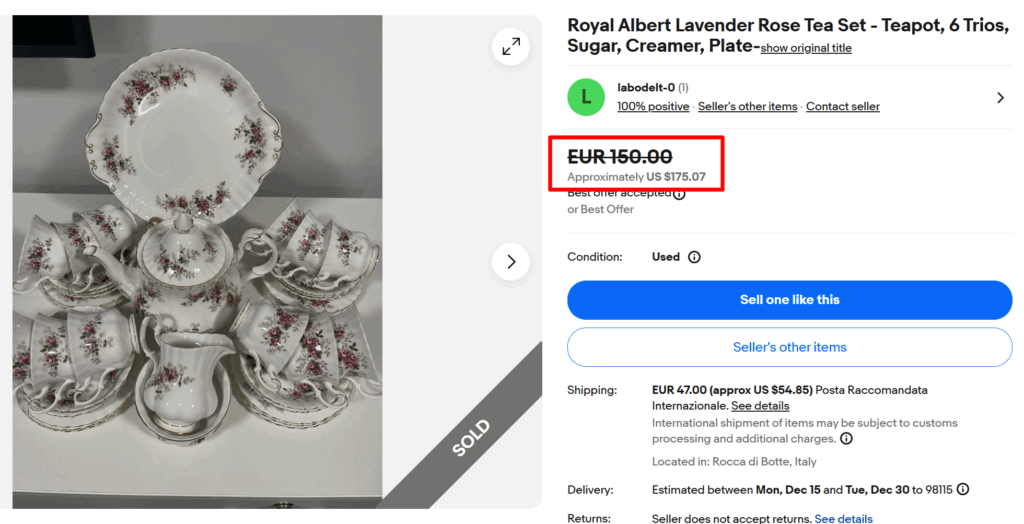 Royal Albert Lavender Rose Tea Set