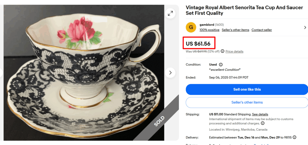 Royal Albert Senorita Tea Cup & Saucer Sets