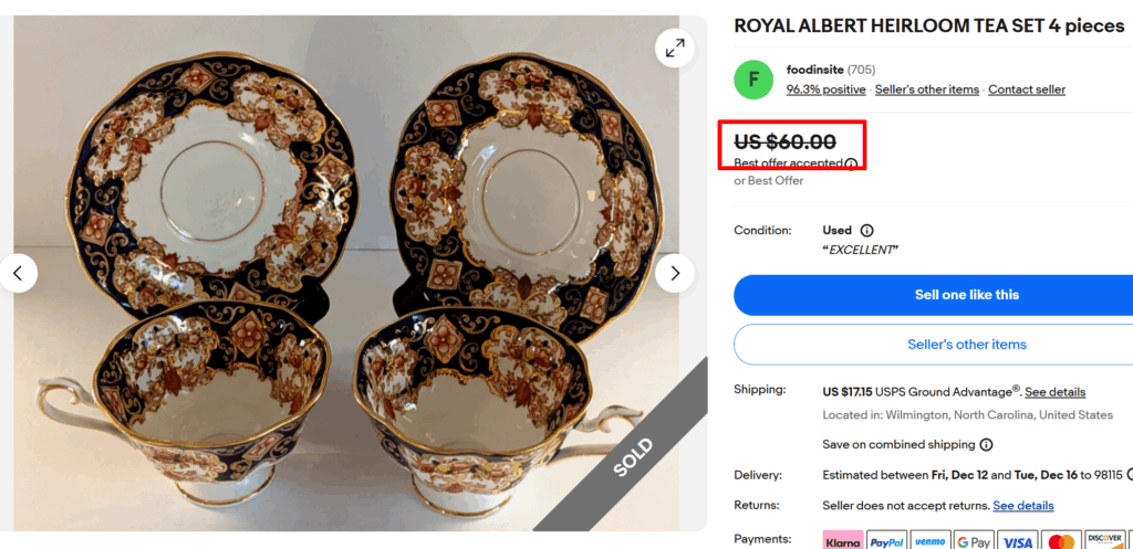 Royal Albert's Heirloom Tea set