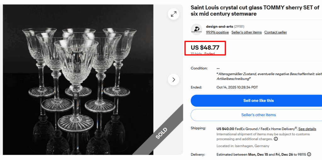 Saint Louis Tommy Sherry Stemware