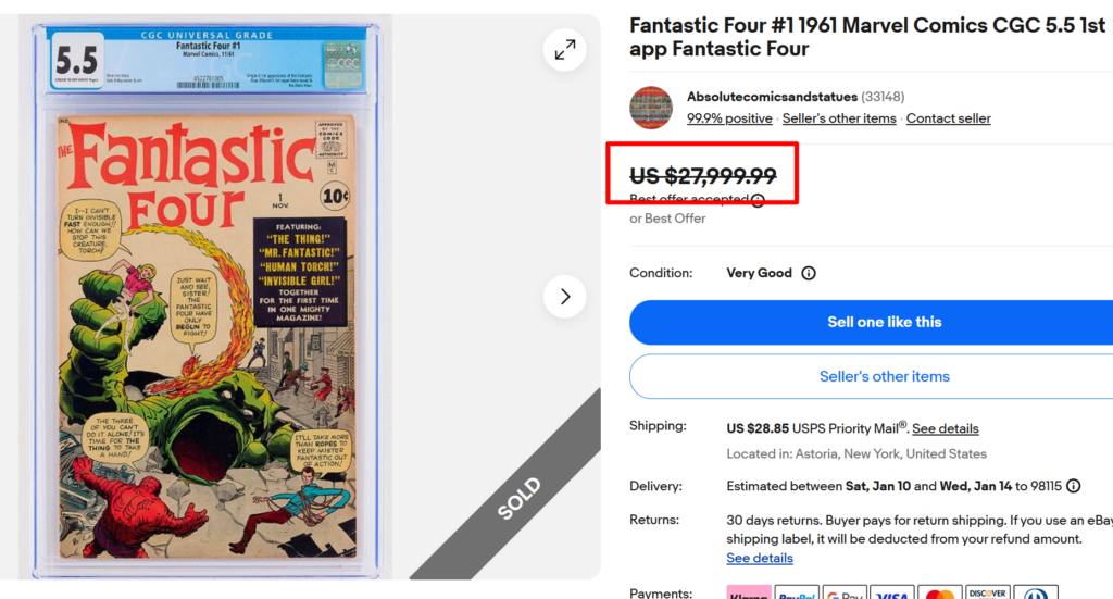 Fantastic Four #1 Marvel Comic