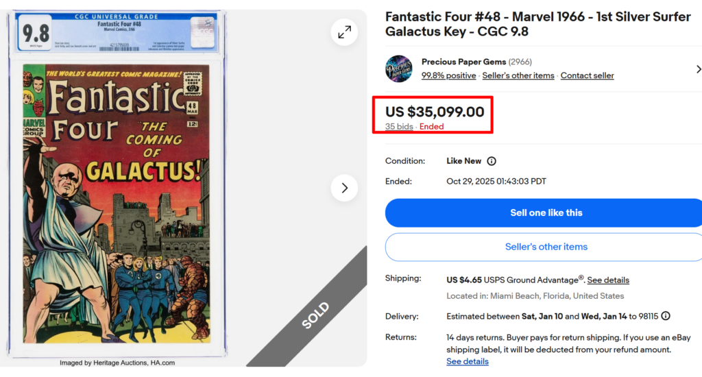 Fantastic Four #48 Silver Surfer Galactus Key Comic