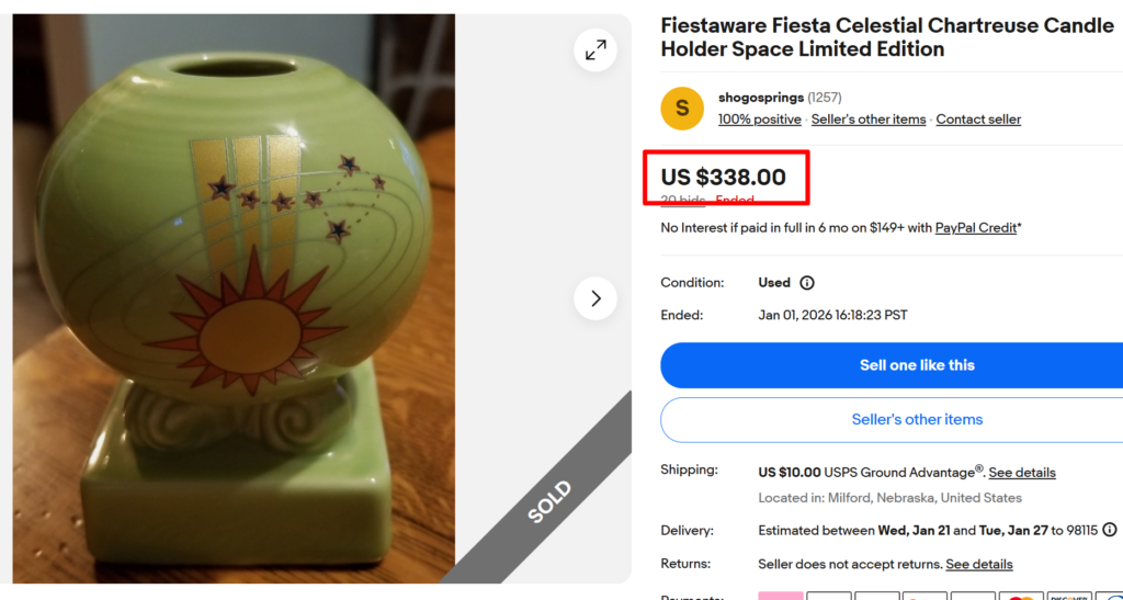 FiestaWare Chartreuse Celestial Candle Holder