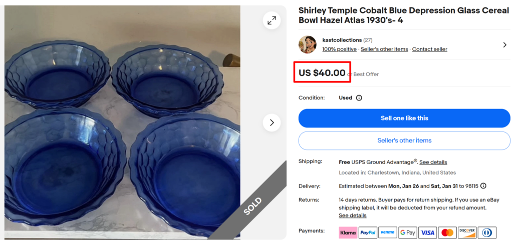 Shirley Temple Cereal Bowls