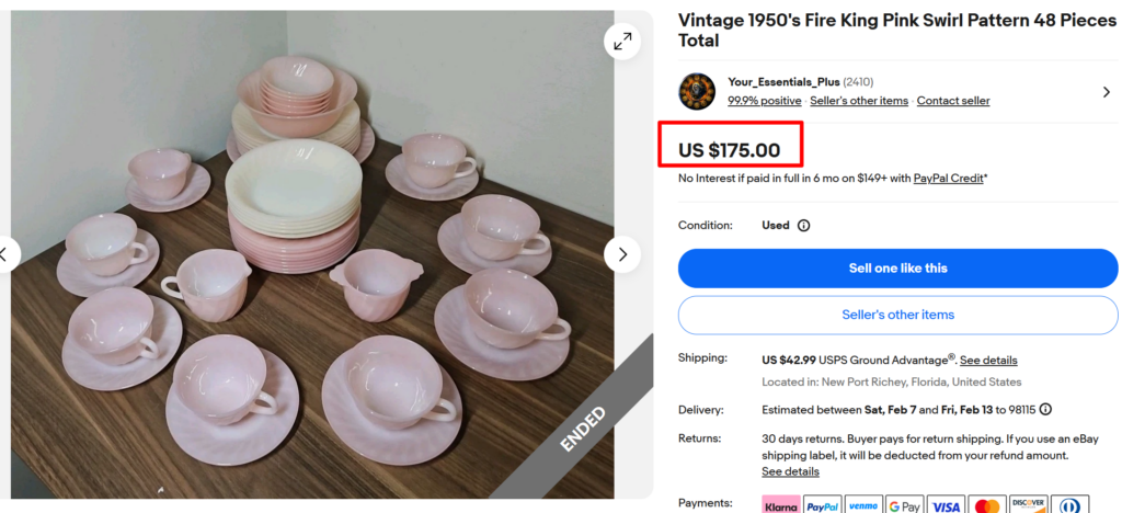 Anchor Hocking Pink Swirl Dinnerware Set