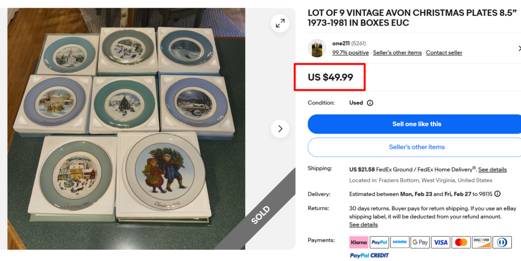 Avon Christmas Plates