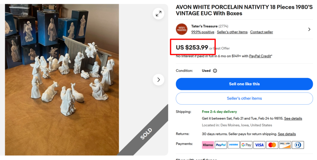 Avon Nativity Figurines Set