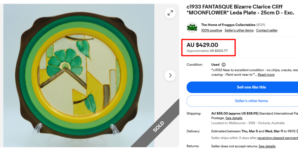 Clarice Cliff Bizarre Plate