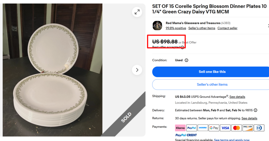 Corelle Spring Blossom Dinner Plates