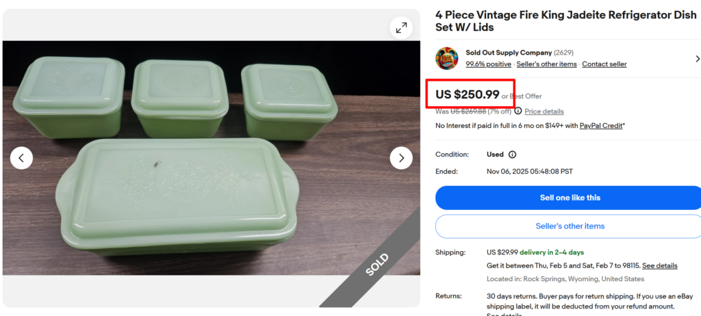 Fire King Jadeite Refrigerator Dish