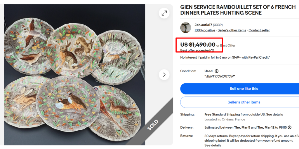 GIEN Rambouillet Dinner Plates