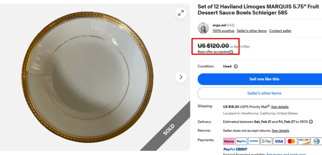 Haviland Limoges Marquis Gold Encrusted Plates