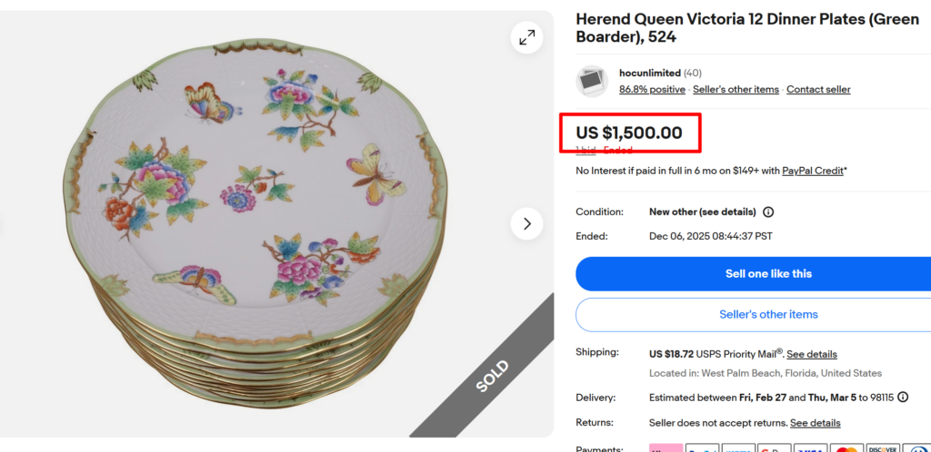 Herend Queen Victoria Plates