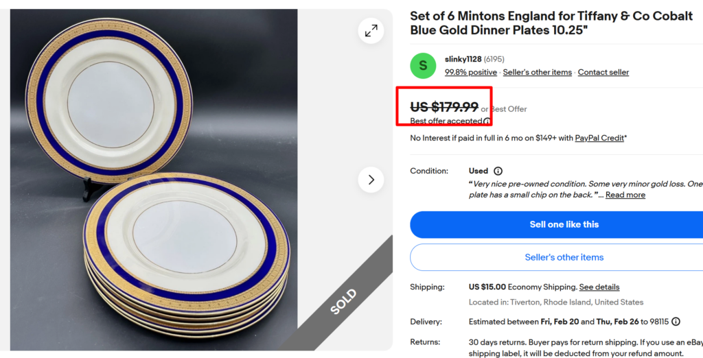 Minton Cobalt Blue Gold Dinner Set