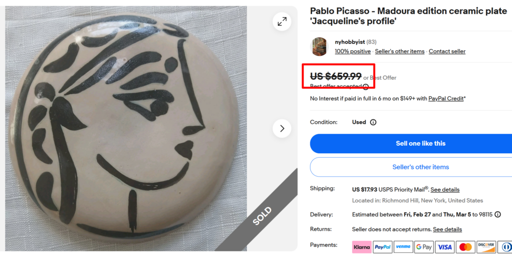 Pablo Picasso Madoura Plates
