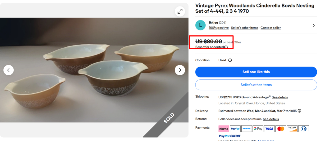 Pyrex Woodland Brown Cinderella Bowls