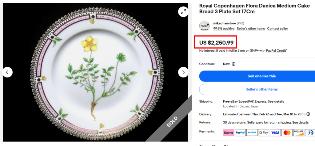 Royal Copenhagen Flora Danica Plates