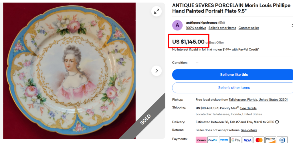 Sèvres Portrait & Cabinet Plates