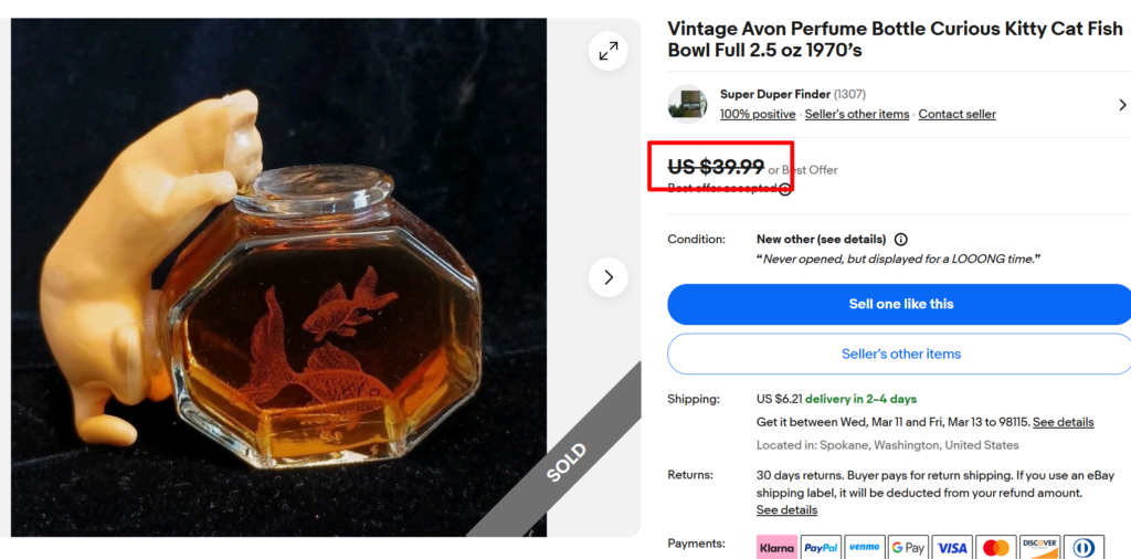 Avon Curious Kitty Cat Bowl