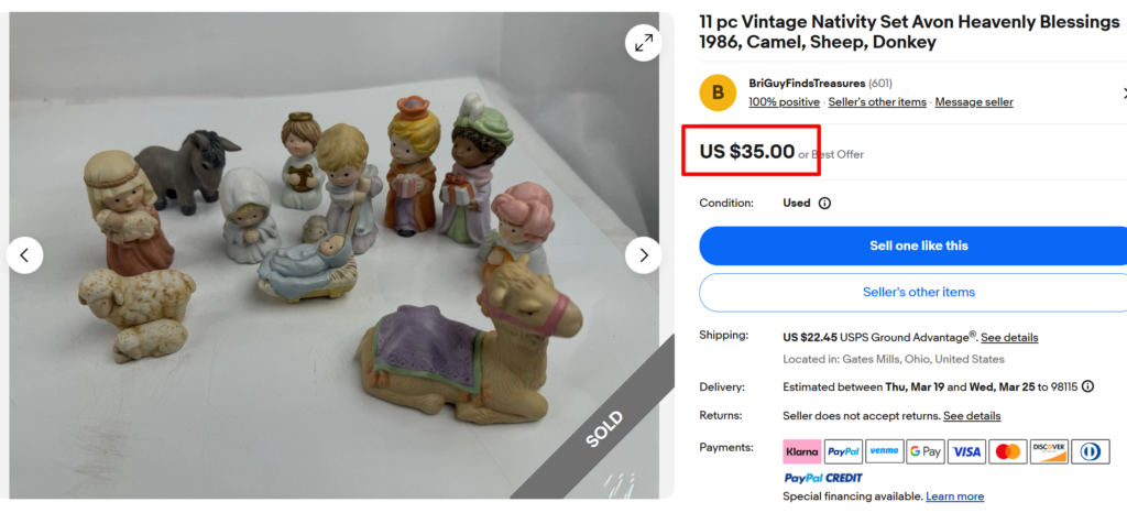 Avon Heavenly Blessings Nativity Collection