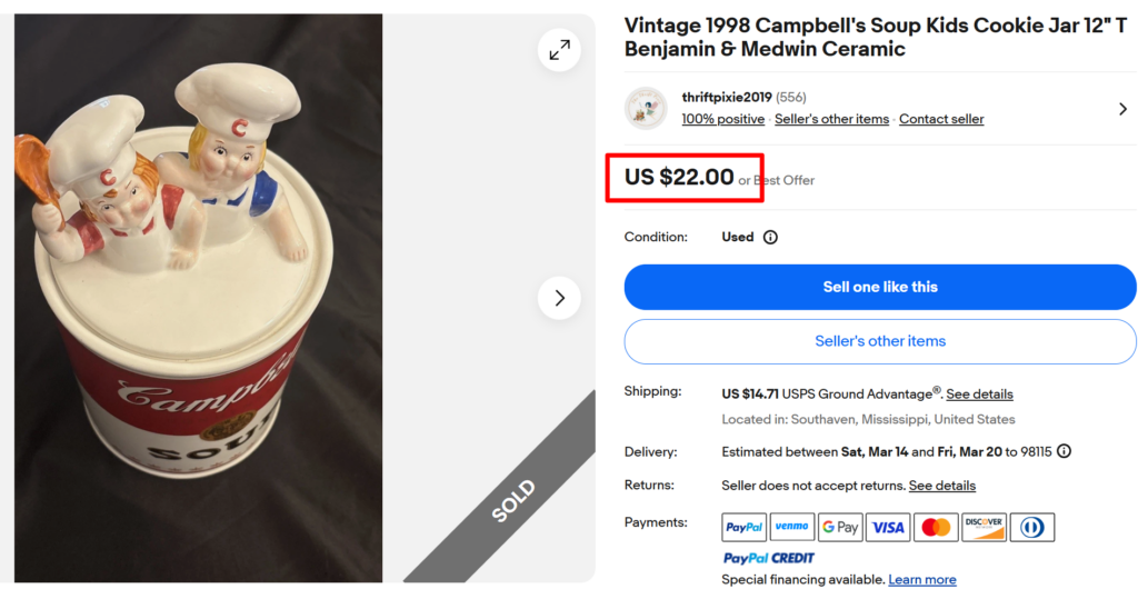 Campbell's Soup Kids Cookie Jar