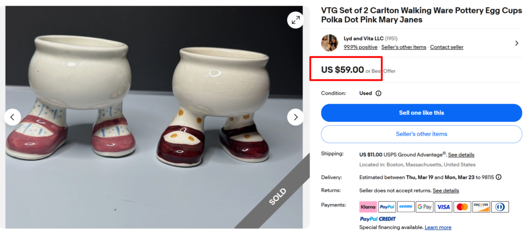 Carlton Ware Walking Egg Cups