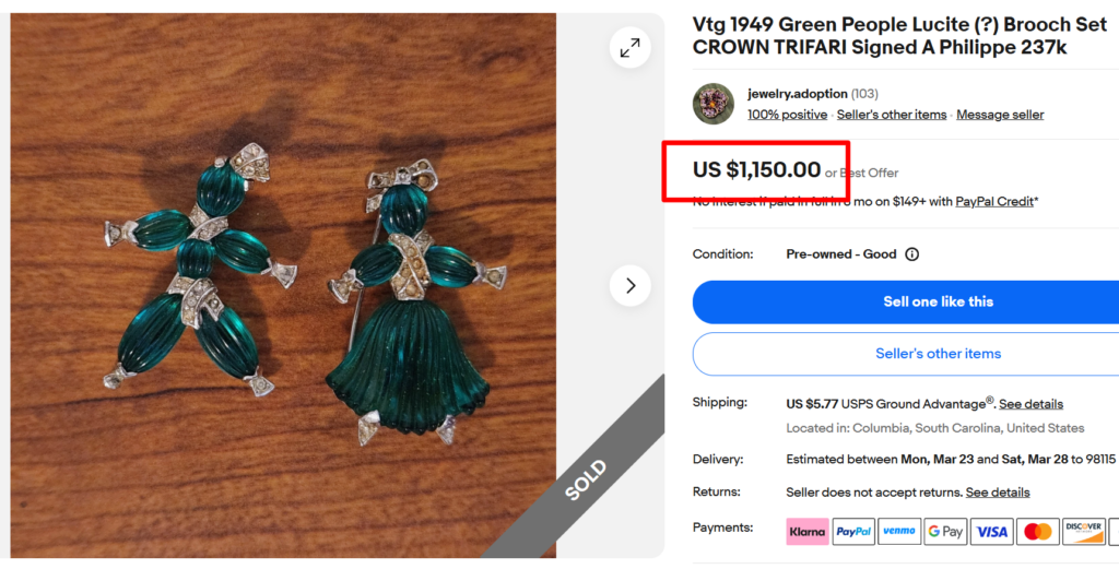 Crown Trifari Figural Brooches