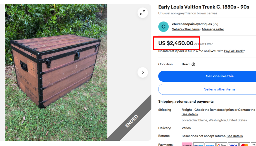 Early Louis Vuitton Trunk