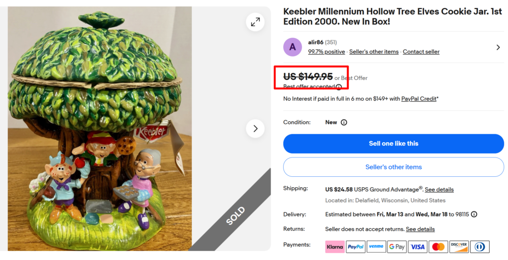 Keebler Elves Cookie Jar