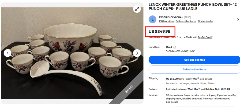Lenox Winter Greetings Punch Bowl Set