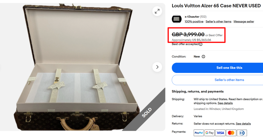 Louis Vuitton Alzer 65 Case