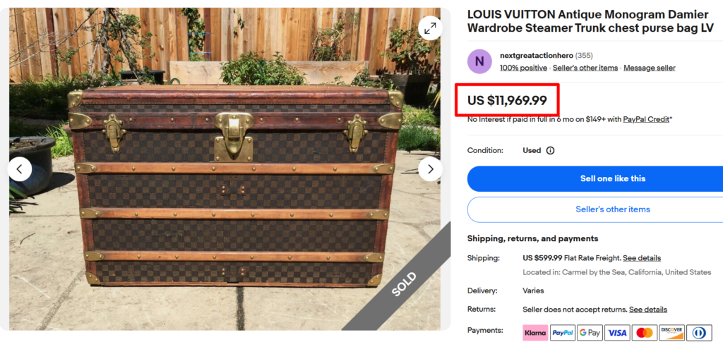 Louis Vuitton Monogram Damier Steamer Trunk