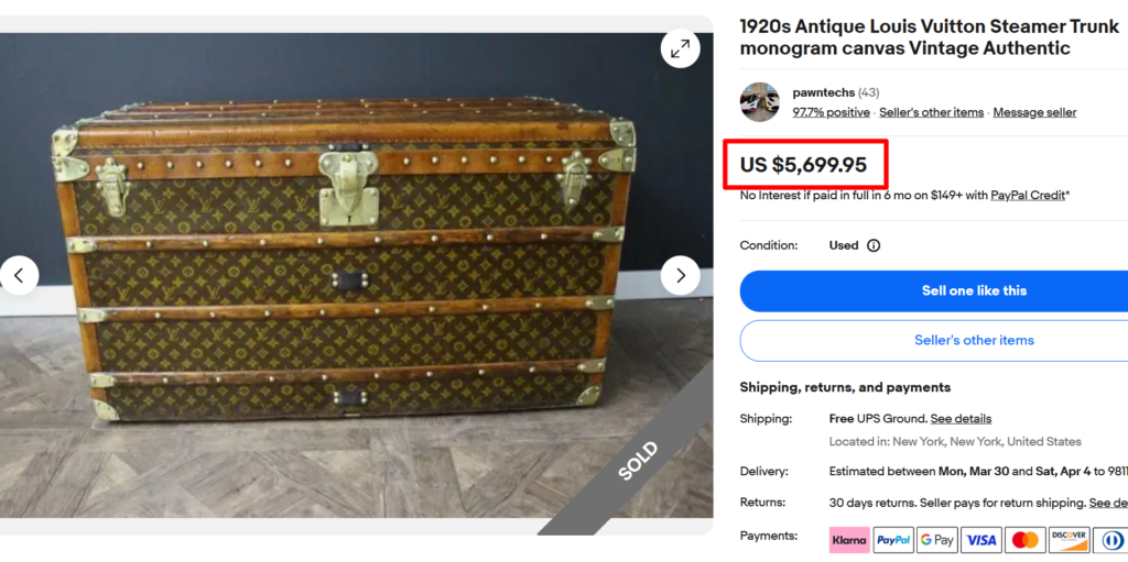 Louis Vuitton Monogram Trunk