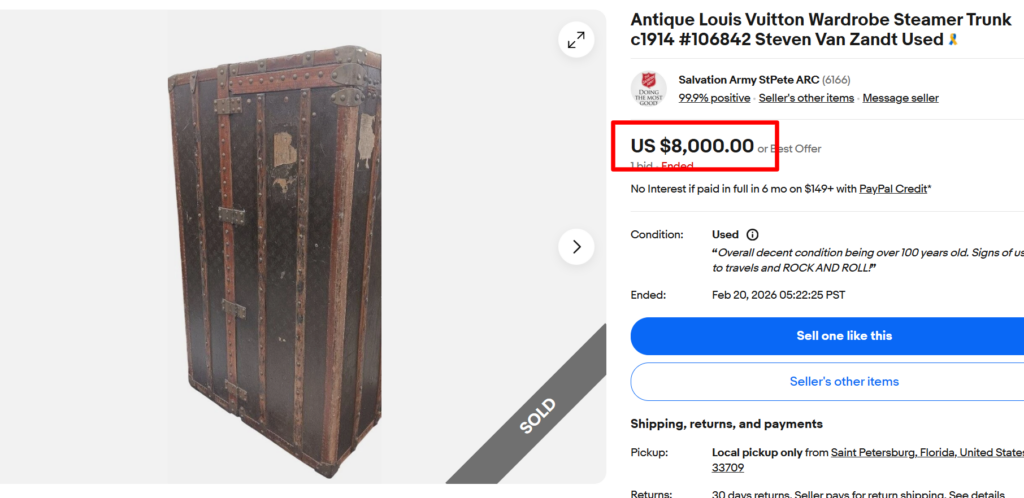 Louis Vuitton Wardrobe Steamer Trunk