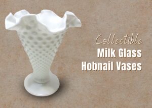 Milk Glass Hobnail Vase