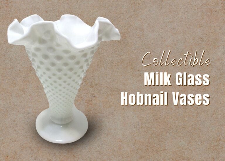 Milk Glass Hobnail Vase