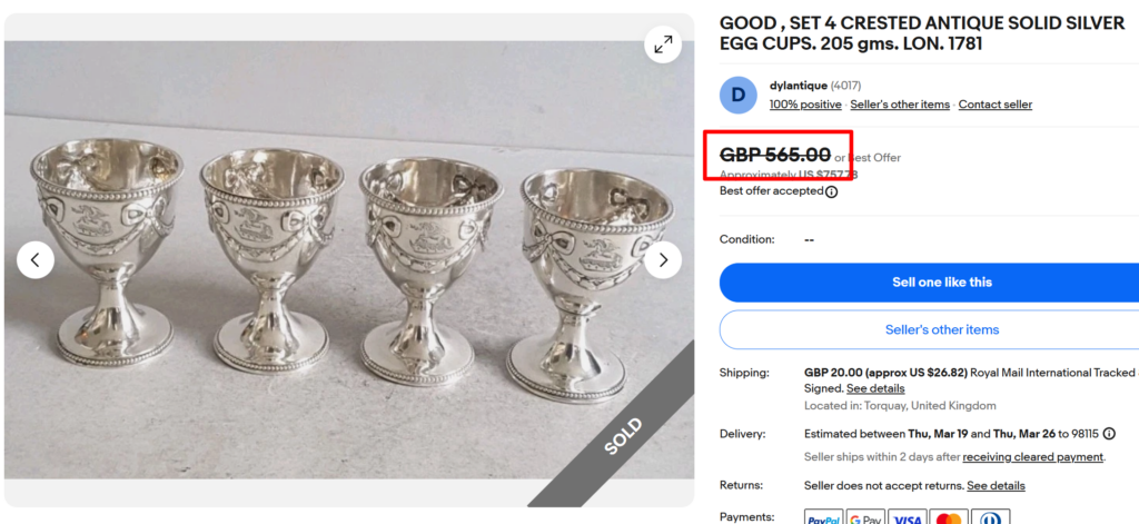 Silver Egg Cups