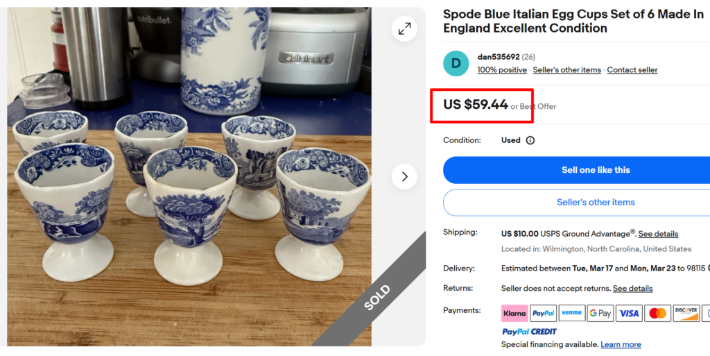 Spode Blue Italian Egg Cups