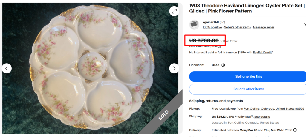 Theodore Haviland Limoges Oyster Plates