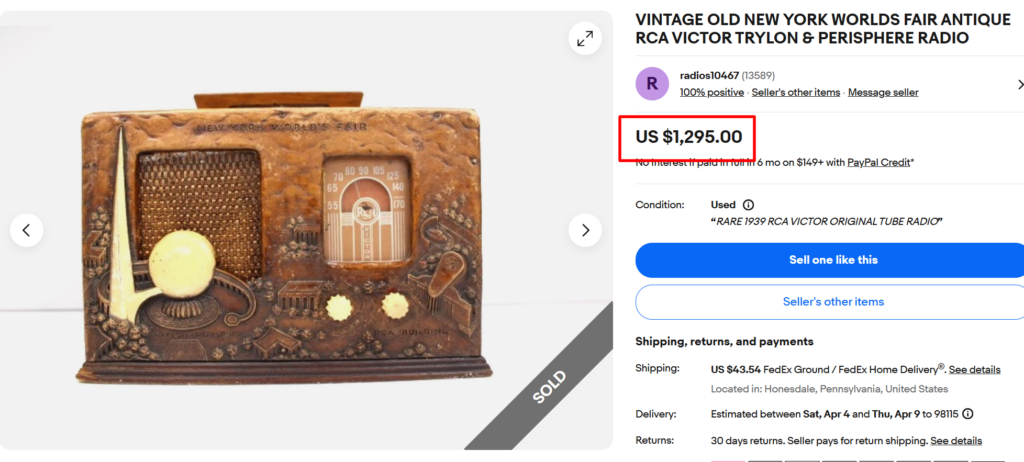 1939 New York World's Fair Radio