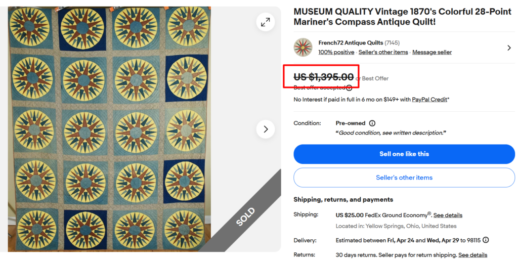 28-Point Marine's Compass Quilt