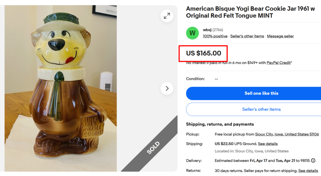 American Bisque Yogi Bear Jar