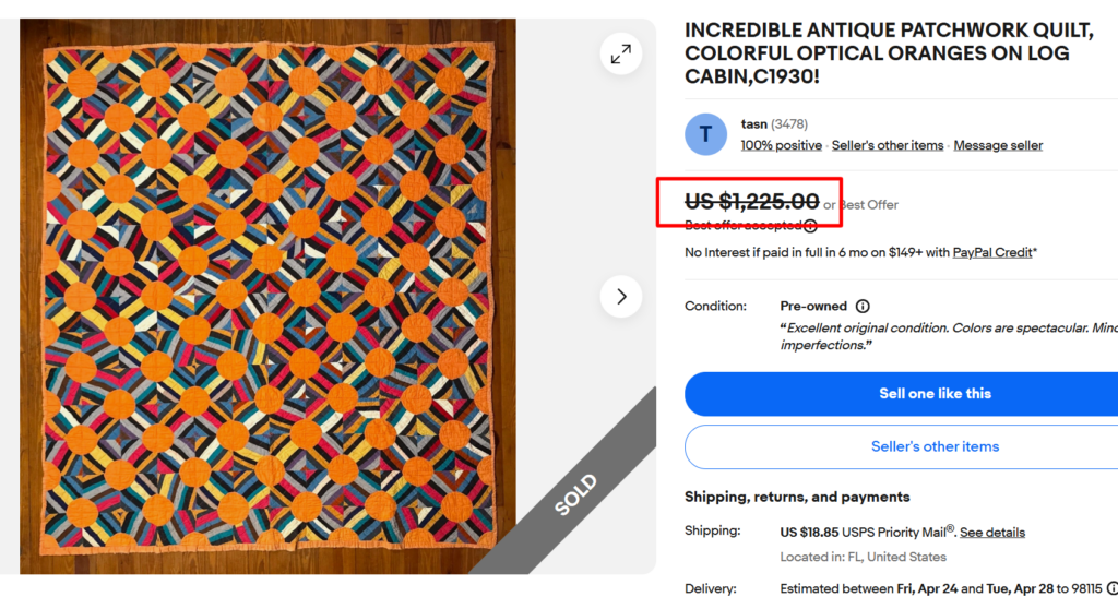 Antique Patchwork Log Cabin Quilts