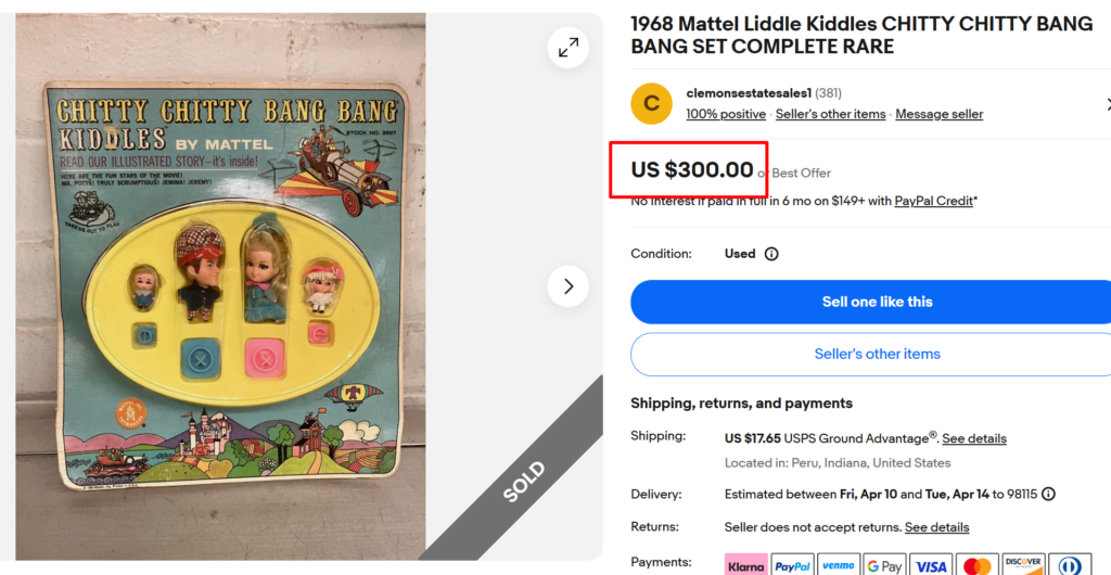 Chitty Chitty Bang Bang Liddle Kiddles Set