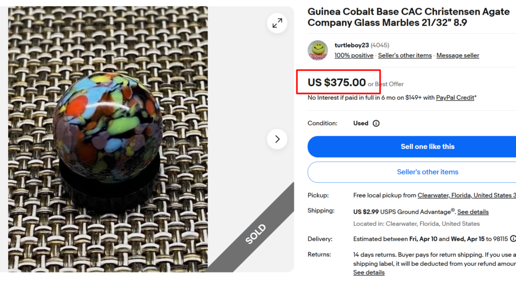 Christensen Agate Guinea Cobalt Base Marble