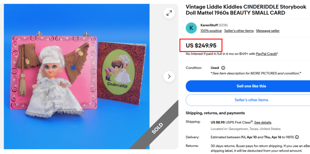 Cinderiddle Storybook Liddle Kiddles