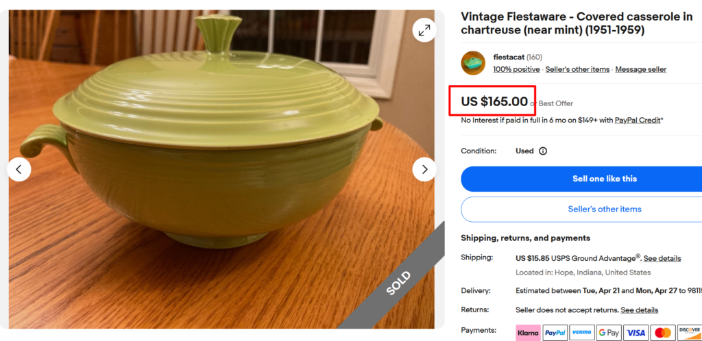Fiestaware Chartreuse Onion Bowl