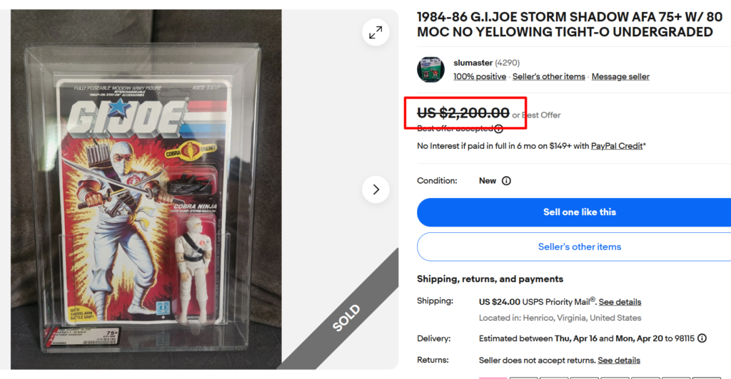 GI Joe Storm Shadow Action Figure