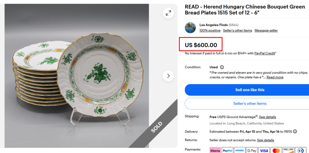 Herend Chinese Bouquet Plates